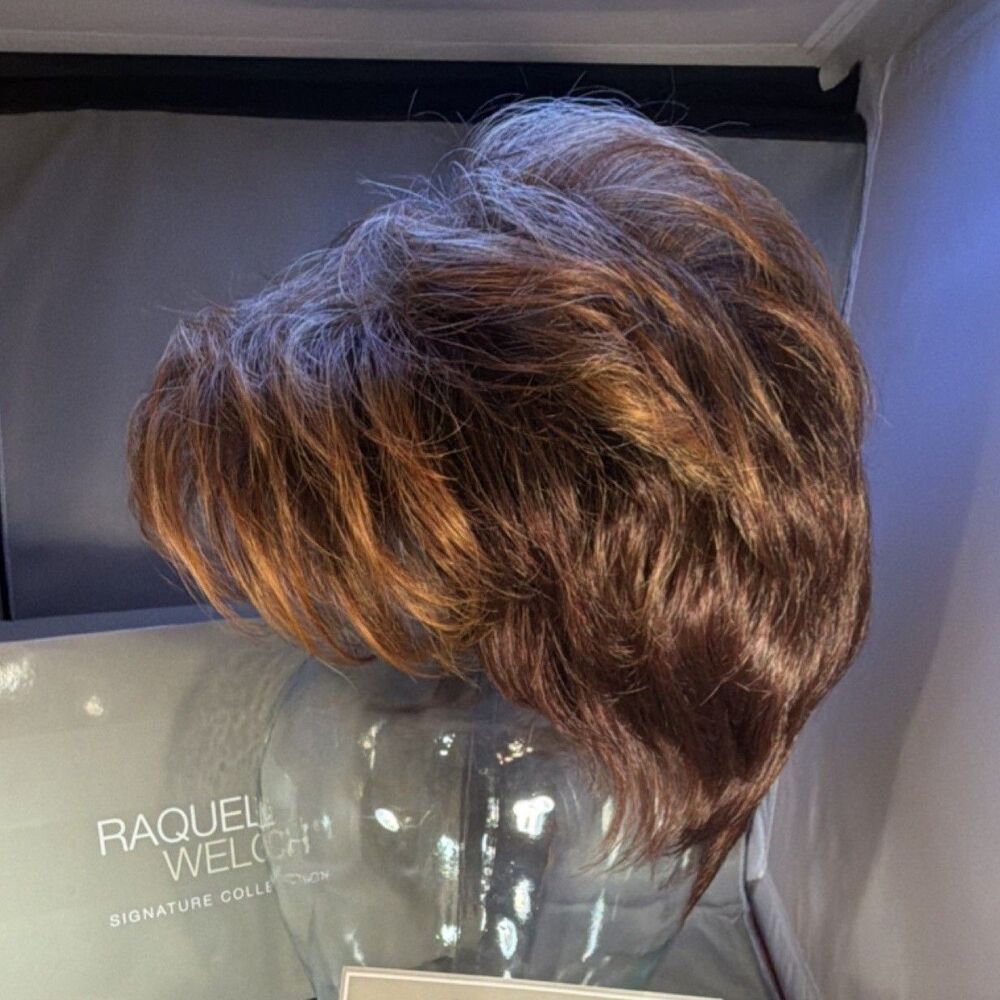 Raquel Welch Signature Collection Layered Wavy Synthetic Wig Auburn Brown